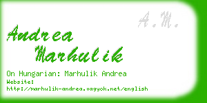 andrea marhulik business card